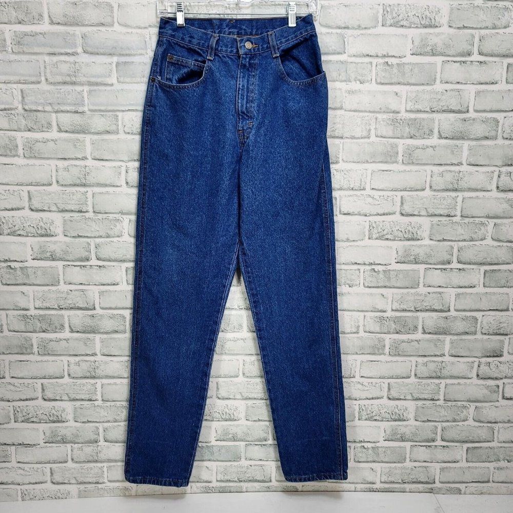 Vintage 90s Gitano Womens 24X33 High Waisted Dark Wash Denim‎ Straight Leg Jeans